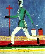 Kazimir Malevich running man Sweden oil painting artist